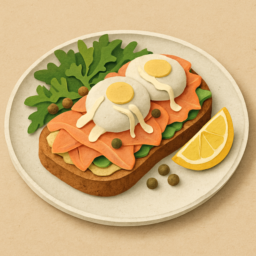 Smoked Salmon with Poach Eggs