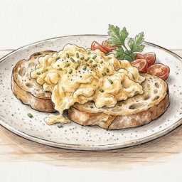Scrambled Eggs on Toast