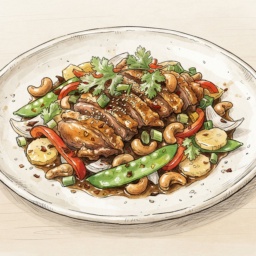 Stir-fried Crispy Duck with Cashew Nut